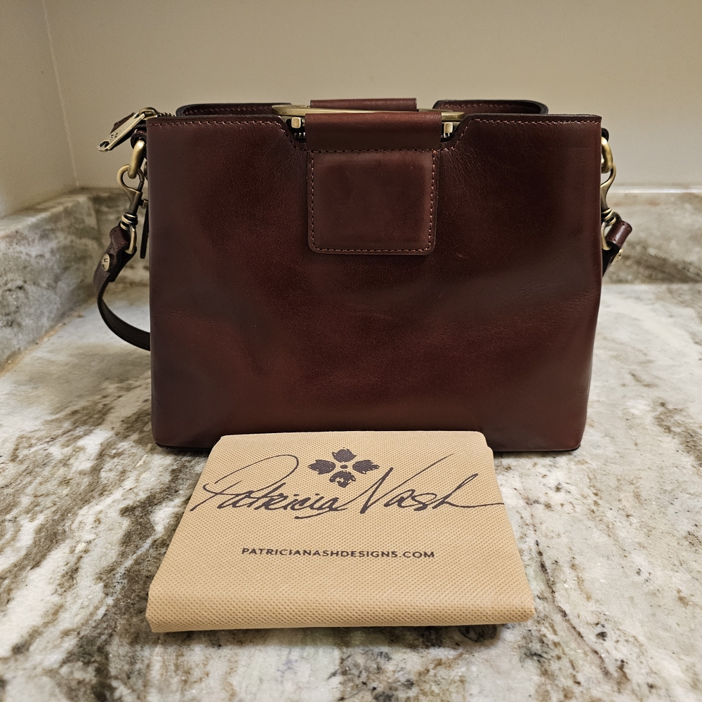 Patricia Nash Burgundy Leather Handbag